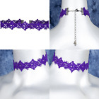 C-16mm-p-dvl-l Twilights Fancy Diamond Filigree Venice Lace Choker Necklace Purple Large