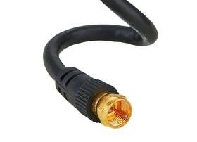 Cables Direct Online 810036761123 Coaxial Cable 3ft Black Coax Rg6 Male F Type Extension Wire Digital Audio Vid