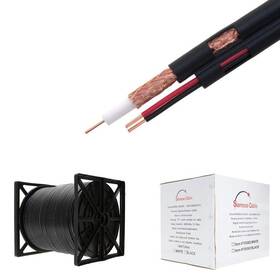 Rg59 Cables Direct Online 818494020509 500ft Black Bulk Siamese Rg59/u Cable 20awg 18/2awg 95% Shielding Cctv Video W Rg59 Cables Direct Online 818494020509 500ft Black Bulk Siamese Rg59/u Cable 20awg 18/2awg 95% Shielding Cctv Video W
