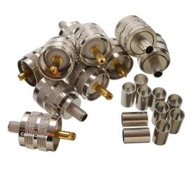 Rf-u910-10 Cablesonline.com 10-pack Uhf Pl-259 Male Crimp Type 50-ohm Connectors For Rg8x Lmr Rf-u910-10 Cablesonline.com 10-pack Uhf Pl-259 Male Crimp Type 50-ohm Connectors For Rg8x Lmr