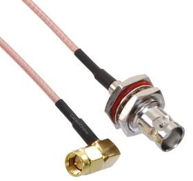 Rf-mb6xx Cablesonline Sma Right-angle Male To Bnc Bulkhead Female Rg316 Coax Low Loss Rf Cable