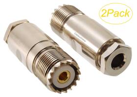 Cablesonline Rf-u920c-2 2-pack Uhf So-239 Female Clamp -type 50-ohm Connector For Rg8x Mr240 Coax Wire