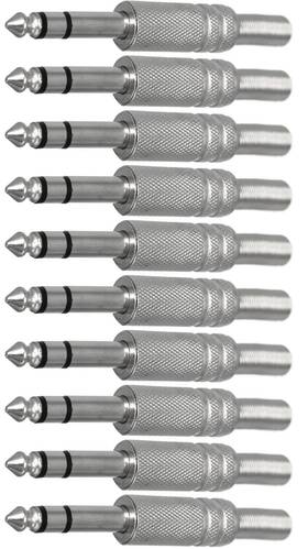 Cess 644 10 6.35mm 1/4 Inch Stereo Male Metal Connector #644 Plug 10-pack