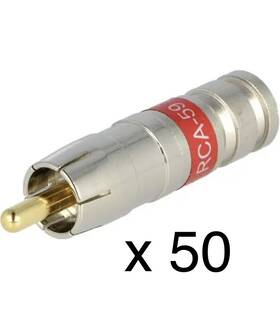 Pctrca59 Channel Master Pct1805 Model Rg-59 Rca Fittings Red Bag Of 50 Pctrca59 Channel Master Pct1805 Model Rg-59 Rca Fittings Red Bag Of 50
