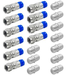 10p-extender-us Ckanday 10p-r6adapter 10 Pack Rg6 F Type Compression Connector Pcs Coaxial Cable Extender Conn