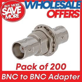 1181-ab Cmple 200 Pack Bnc Coupler Female Adapter Connection For Panel Rg59 Rg6