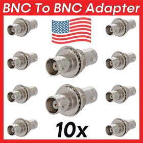 1181-as Cmple 10 Pack Bnc Coupler Jack To Adapter Coaxial Connector With Washer Nut
