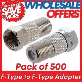 1187-ab Cmple 500 Pcs F-type Adapter Coaxial Cable Connectors Male To Female
