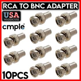 1197-zs Cmple 10 Pcs Bnc To Rca Adapter Jack Plug Connector Coaxial Cable Converter