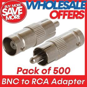 191-ab Cmple 500 Pcs Bnc To Rca Adapter Coaxial Cable Converter Cctv Camera Connector F/m