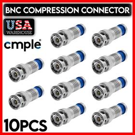 Rg-59 Cmple 619162001246 10 Pcs Bnc Connector Compression Type Male Plug For Coax Coaxial Cable Rg-59 Cmple 619162001246 10 Pcs Bnc Connector Compression Type Male Plug For Coax Coaxial Cable