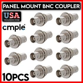 Cmple 619162001437 10 Pcs Bnc Coupler Adapter Coaxial Jack To Connector With Washer Nut Cmple 619162001437 10 Pcs Bnc Coupler Adapter Coaxial Jack To Connector With Washer Nut