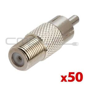 Cmple 619162018091 50 X F Type To Rca Adapter Female Male Coax Cable Connector Coupler
