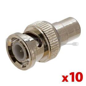 Cmple 619162018237 10 X Bnc To Rca Adapter Male Female Coaxial Cable Connector Coupler