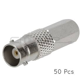 Rg59 Cmple 619162018596 50 X F-type To Bnc Adapter Twist-on Connector For Cable Coaxial Cord F/f