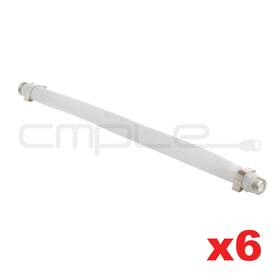 Cmple 619162018756 6 X Flat F Type Coaxial Jumper 8 In F-type Cable Tv Satellite Antenna Lot Pack