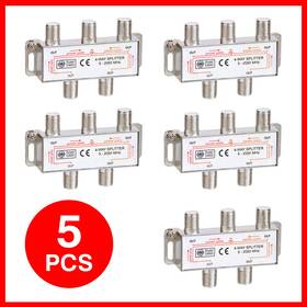 Cmple 619162019173 5 X 4 Way F Type Splitter 5-2050mhz Hdtv Rg6 Coaxial Cable Adapter