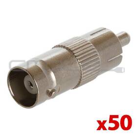 A-191 Cmple Rca Plug To Bnc Jack Adapter Female Male Connector Cctv Camera 50pcs