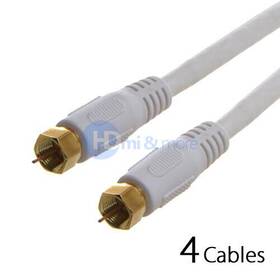 Hd-390 Cmple 4x 75ft Rg6 U Coax Coaxial F Type Hd Satellite Cable Tv Antenna Cl2 Wire Cord