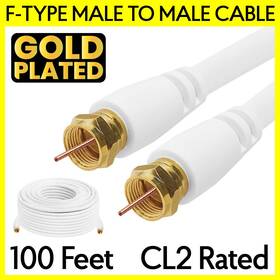 S-391 Cmple 100 Feet F Type Antenna Cable White Rg6 Coax Coaxial Cord Catv Dvr Satellite Tv S-391 Cmple 100 Feet F Type Antenna Cable White Rg6 Coax Coaxial Cord Catv Dvr Satellite Tv