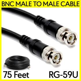 Rg59u Cmple S-422 75 Feet Bnc Cable Cctv Camera Cord Coax Plug To Coaxial Dvr