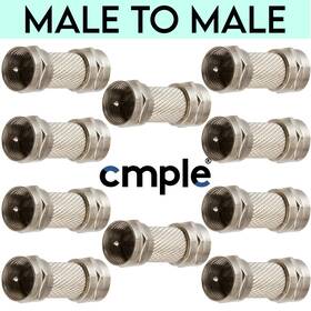 Variation-com-1184-1192 Cmple 10 Pack F-type Coupler Adapter Coaxial Cable Type F Screw Connectors F/f M/m 10x