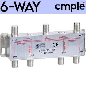 Variation-com-255-256-257-258 Cmple 2 3 4 6 Way F-type Splitter Coaxial Cable Rg6 Satellite Tv Antenna Cord Adapter