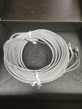 Commscope 735zt25 Gray Duplex Coaxial Cable Dual Bnc Male Connectors With Tracer
