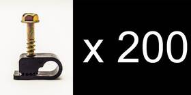 Commscope 796762782475 200 Pack Cable Flex Clips Black 1 Inch Screw Rg6 Wall Tv Mounting Coax Ethernet Wire Commscope 796762782475 200 Pack Cable Flex Clips Black 1 Inch Screw Rg6 Wall Tv Mounting Coax Ethernet Wire