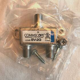 Sv-2g Commscope 20 2-way Coaxial Splitter 5-1002mhz - Pack Blue