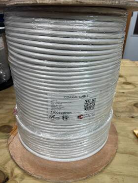 11ccscmprw Community 1000ft Rg11 Plenum Coaxial Cable Dual Shield 60% Al Braid