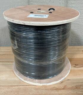 10x1-022nh Core Cable Rg58u Solid Black 1000ft Feet Coax 95% Bare Copper Braid 20awg