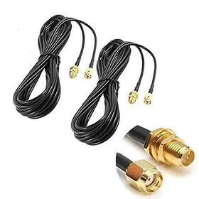 Coronir 791555368034 2pack 33ft Wifi Antenna Extension Cable Rp-sma Male To Female Conne Coronir 791555368034 2pack 33ft Wifi Antenna Extension Cable Rp-sma Male To Female Conne
