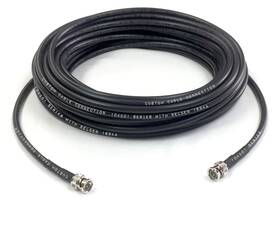 104301-200 Custom Cable Connection 200 Foot Belden 1694a 6g Hd-sdi Rg6 Bnc 75 Ohm Black Jacket