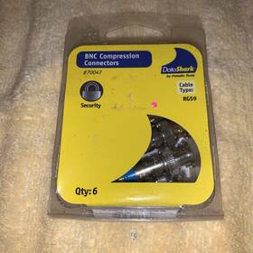 70047 Datashark 769328113907 Bnc Male Rg-59 Compression Connectors 6-pack