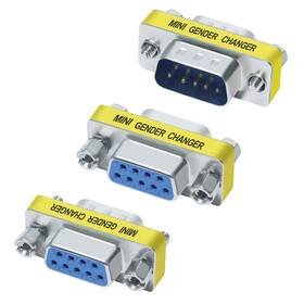 Dtech 945279527855 Serial Adapter 3-pack Db9 F-f M-f M-m Mini Size Rs232 Coupler Female To