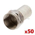E-1199 Lot Of 50 Cmple Universal Type Twist On Connector For Tv Coax