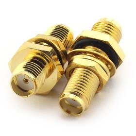 E-outstanding 786738639124 2 X Sma/sma Type Adapter Sma-female Plug To Jack Panel