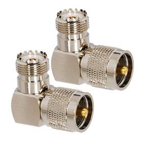 Eg-001 Eagles Uhf Coaxial Adapter Set - 90 Right Angle Male To Female Connector For Antennas