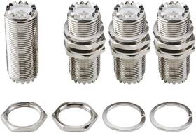 So-239 Eifagur 445037379355 4pcs Pl-259 Bulkhead Connector Uhf Female To Adapter