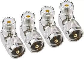 So-239 Eifagur 726084641860 Uhf Male Pl-259 To Female L Shape Right Angle 90 Degree Rf Co So-239 Eifagur 726084641860 Uhf Male Pl-259 To Female L Shape Right Angle 90 Degree Rf Co