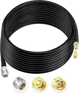 Ac-n01sj-s02sp-l40 Eightwood 25ft 4g Lora Antenna Cable N Female To Rp-sma Ksr400 Low Loss Extension