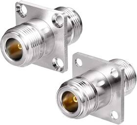Ewuad0689 Eightwood 2pcs N Female To 4 Hole Flange Panel Mount Adapter For Ham