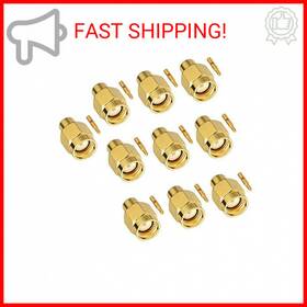 Ewuc0040 Eightwood 10pcs Sma Solder Male Plug Connector Straight For Rg402 .141 Semi-rigi