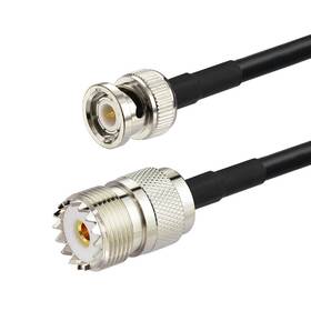 Ewuj0122 Eightwood Uhf Female So239 To Bnc Male Adapter Rg58 Antenna Jumper Cable 3 Feet