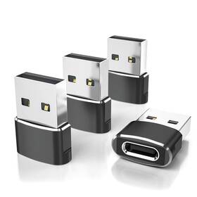 Elebase Idhur9475 Usb To C Adapter Usbc Female A Male 4pack Black For Iphone 17 17e 16