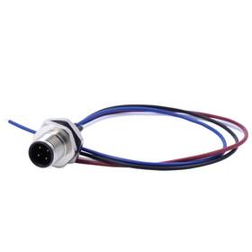 M12-4p-a-str-0.2m Elecbee M12 Connector 4 Pin Wiring 0.2m A Coded Aviation Plug 0.7ft Waterproof Straig