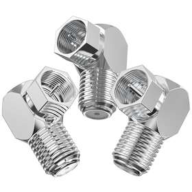 8541741597 Electronic 90 Degree Coaxial Connector 3-pack F Type Male To Female Rg6 Cable Righ 8541741597 Electronic 90 Degree Coaxial Connector 3-pack F Type Male To Female Rg6 Cable Righ