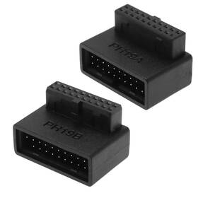 Emagtech 895243242623 2pcs Usb 3.0 19/20 Pin 90 Degree Adapter Male To Female L Turn Right Angle So Emagtech 895243242623 2pcs Usb 3.0 19/20 Pin 90 Degree Adapter Male To Female L Turn Right Angle So