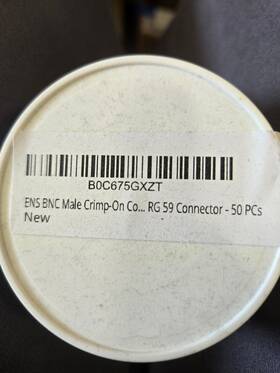 Ens 653307261409 Bnc Male Crimp On Rg 59 S New
